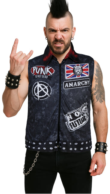 Gilet punk nero