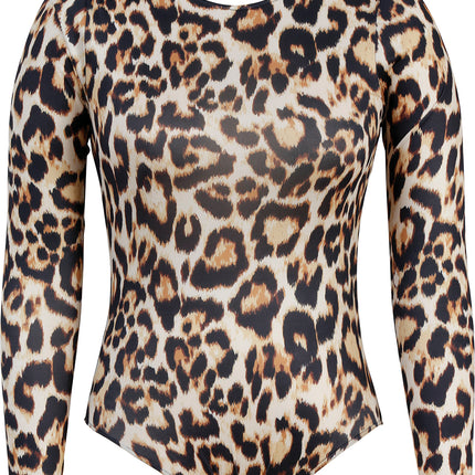 Tuta leopardata Marrone Beige Donna