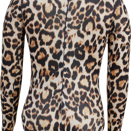 Tuta leopardata Marrone Beige Donna