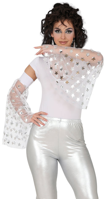 Manicotti a farfalla Disco 70S Stelle d'argento