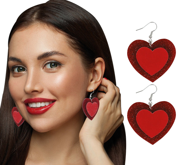 Orecchini a cuore 5cm
