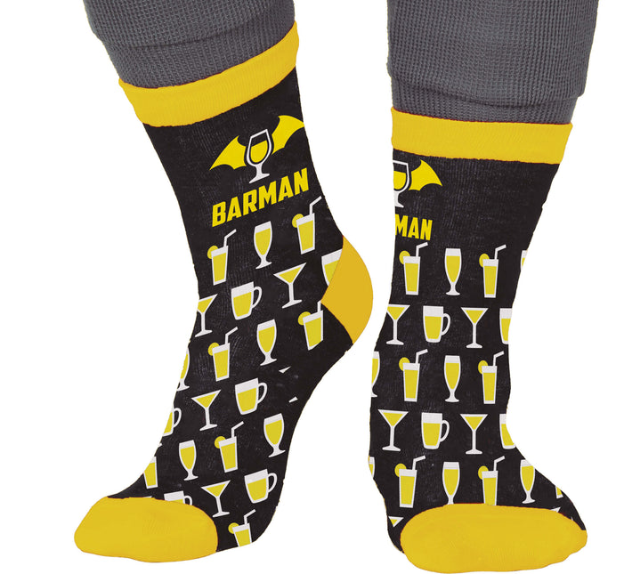 Calzini Barman Nero Giallo