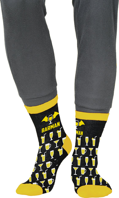 Calzini Barman Nero Giallo