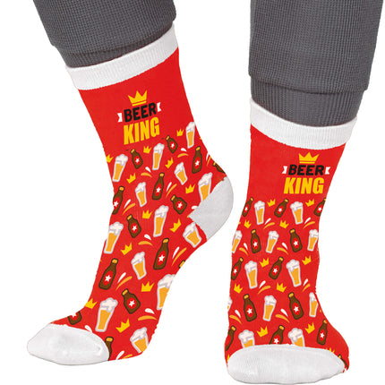 Calzini Bear King Adulti Rosso