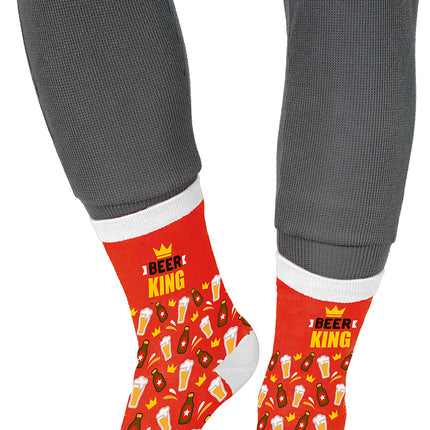 Calzini Bear King Adulti Rosso