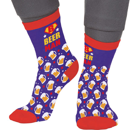 Calzini Beerman Adulti Blu Rosso