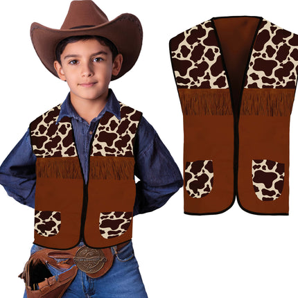 Gilet da cowboy marrone bambino