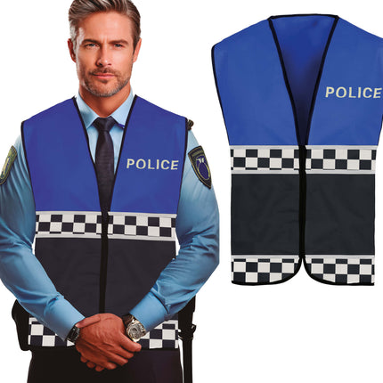 Gilet della polizia nero blu