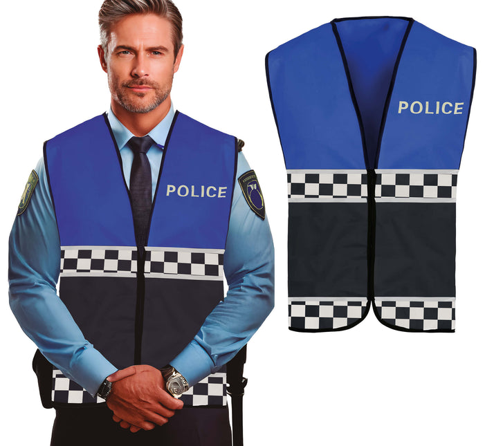 Gilet della polizia nero blu