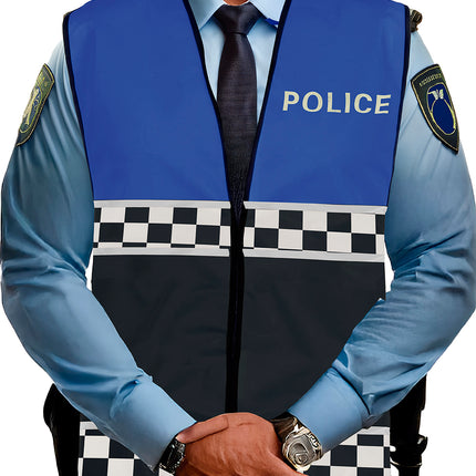 Gilet della polizia nero blu