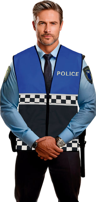 Gilet della polizia nero blu