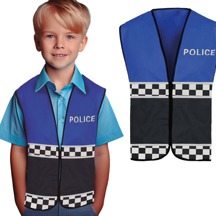 Gilet della polizia nero blu bambino