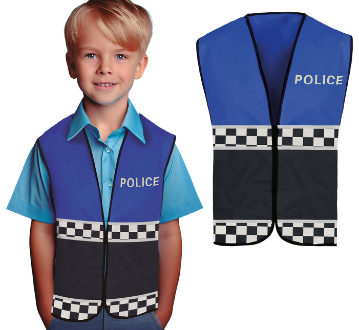 Gilet della polizia nero blu bambino