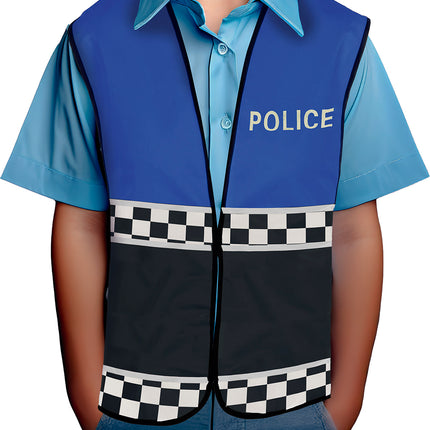Gilet della polizia nero blu bambino