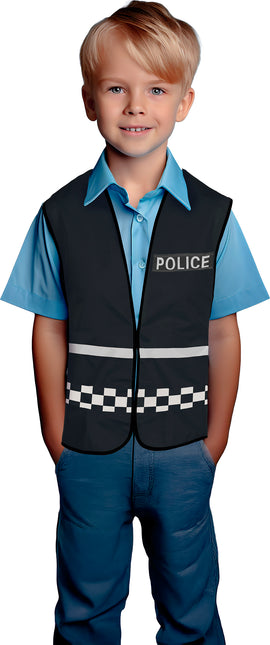 Gilet della polizia nero bambino