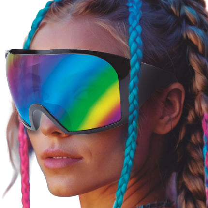 Occhiali arcobaleno futuristici