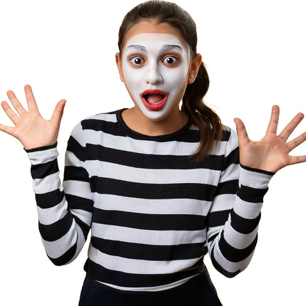 Camicia bianca e nera a righe per bambini