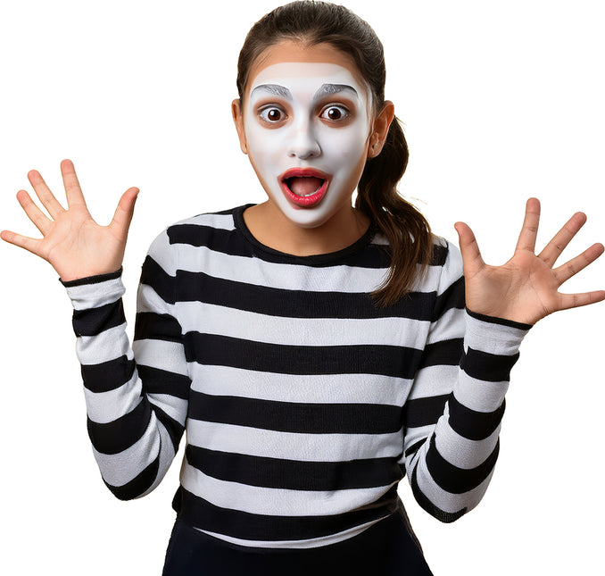 Camicia bianca e nera a righe per bambini