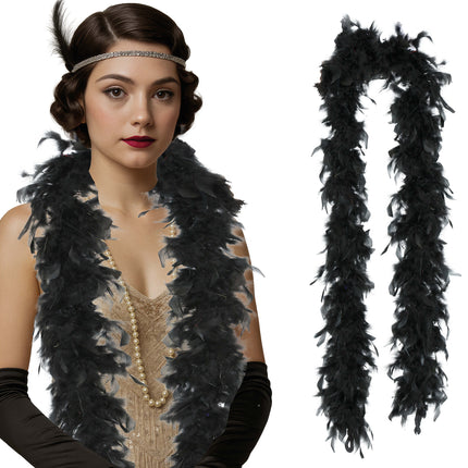 Piuma di boa, 80 gr nero