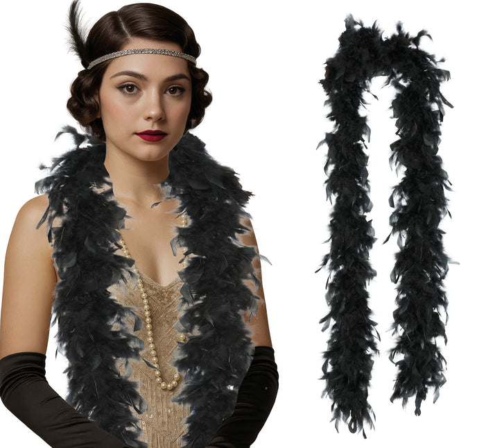 Piuma di boa, 80 gr nero