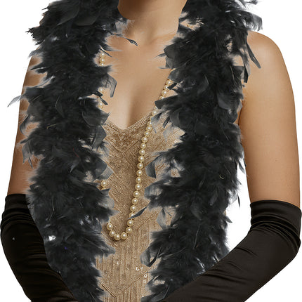 Piuma di boa, 80 gr nero