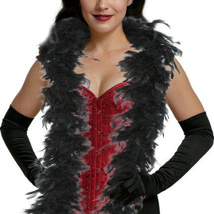 Piuma di boa, 80 gr nero