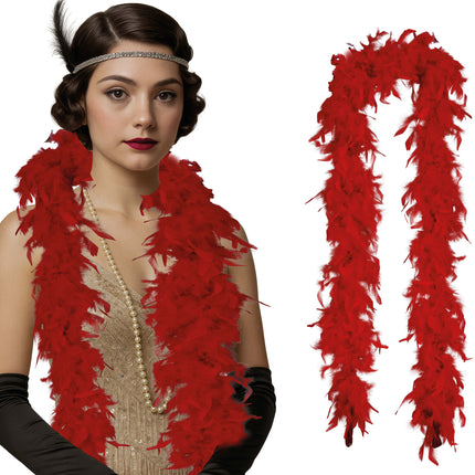 Piuma di boa, 80 gr rosso