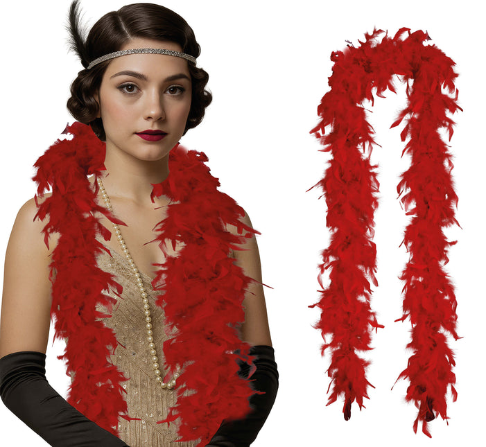 Piuma di boa, 80 gr rosso