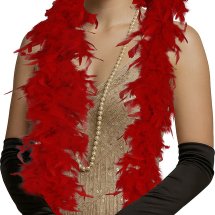 Piuma di boa, 80 gr rosso