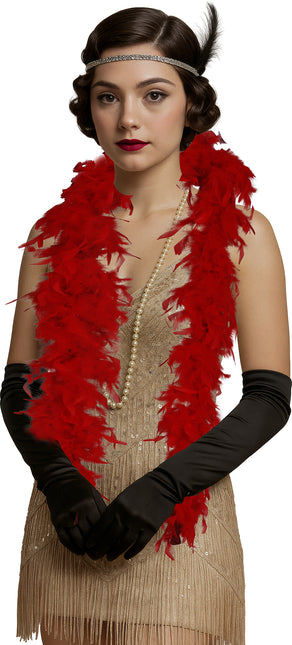 Piuma di boa, 80 gr rosso