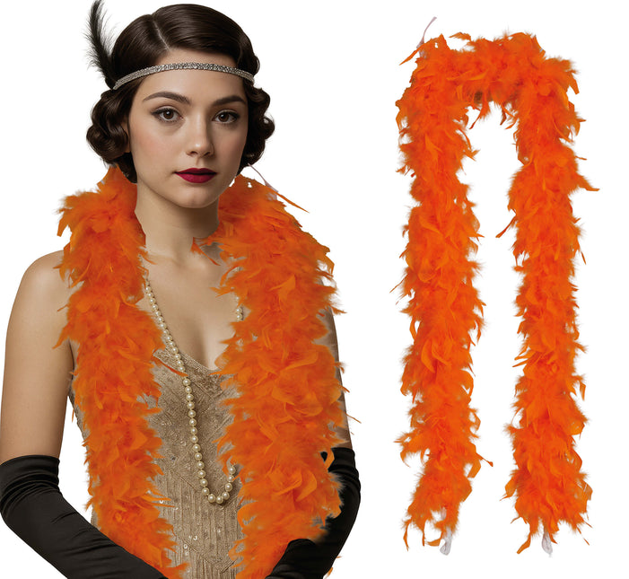 Piuma di boa, 80 gr arancione
