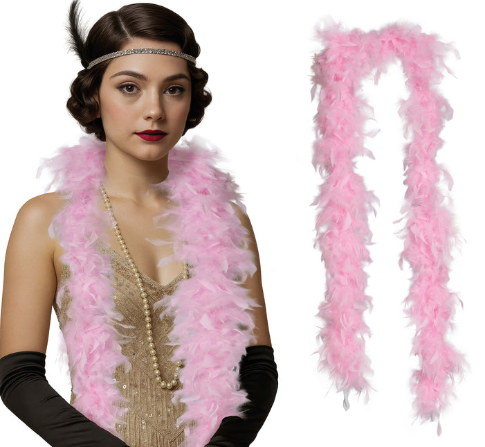 Piuma di boa, 80 gr rosa