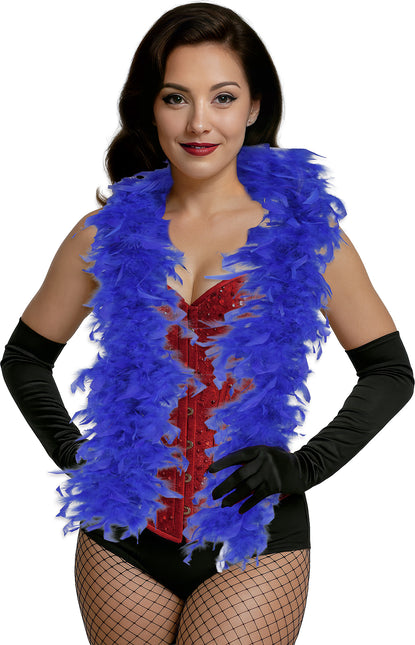 Piuma di boa, 80 gr blu