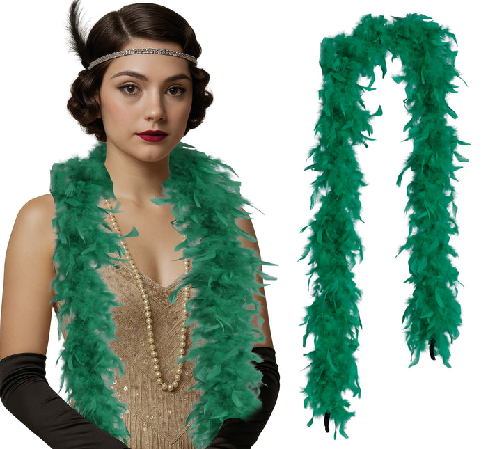 Piuma di boa, 80 gr verde