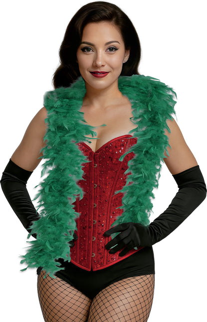 Piuma di boa, 80 gr verde