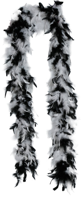 Piuma di boa, 80 gr nero/bianco