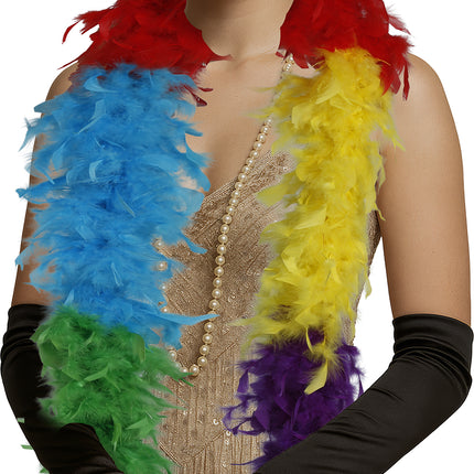 Piuma di boa, 80 gr multicolore