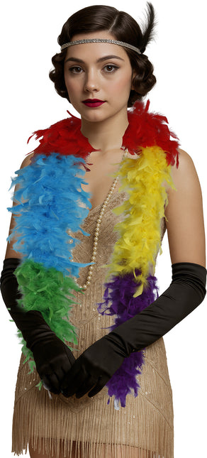 Piuma di boa, 80 gr multicolore