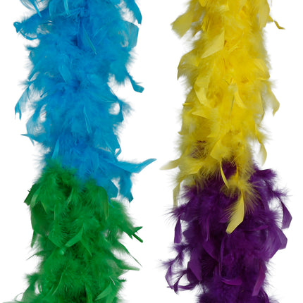 Piuma di boa, 80 gr multicolore