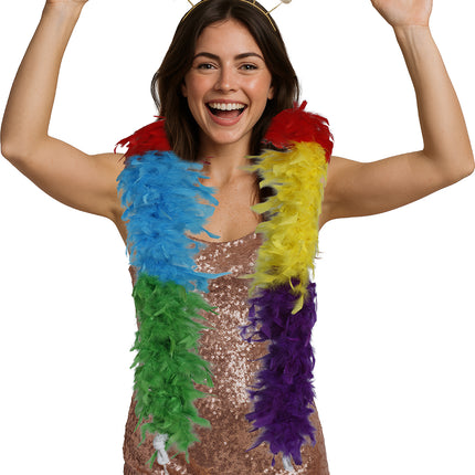 Piuma di boa, 80 gr multicolore