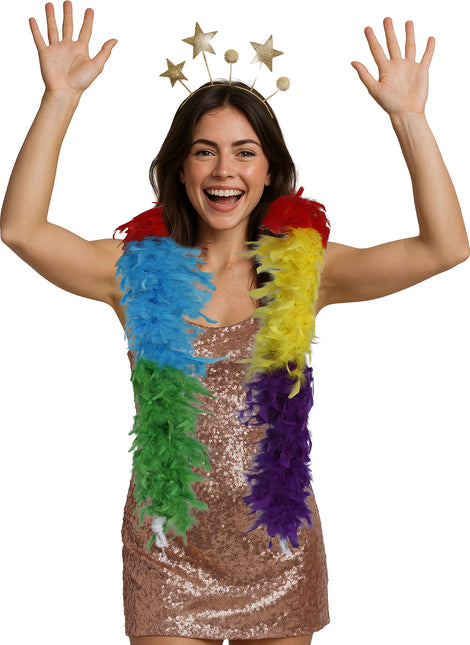 Piuma di boa, 80 gr multicolore