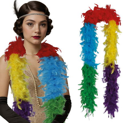 Piuma di boa, 80 gr multicolore