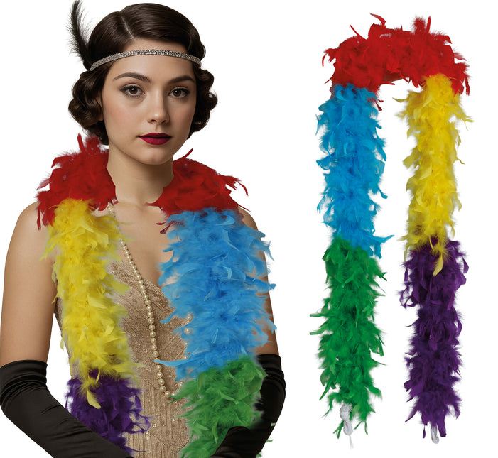 Piuma di boa, 80 gr multicolore