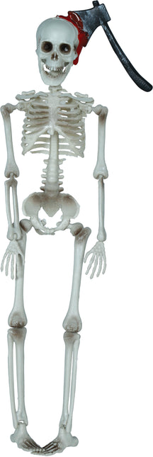 Decorazione di Halloween appesa Scheletro con ascia 40 cm