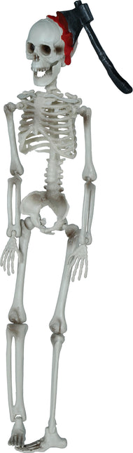 Decorazione di Halloween appesa Scheletro con ascia 40 cm