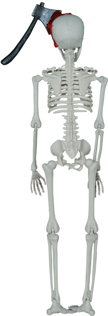 Decorazione di Halloween appesa Scheletro con ascia 40 cm