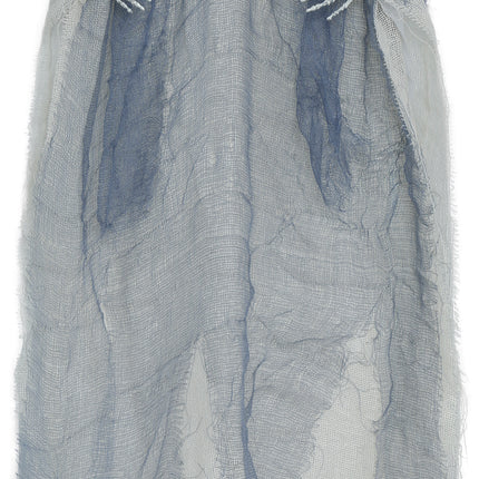 Bambola di Halloween scheletro grigio con mantello