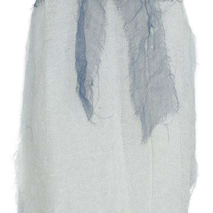 Bambola di Halloween scheletro grigio con mantello