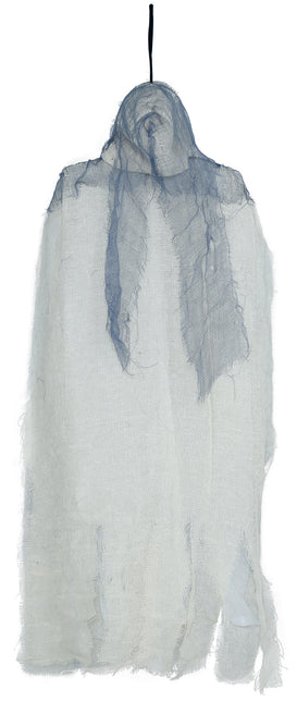 Bambola di Halloween scheletro grigio con mantello