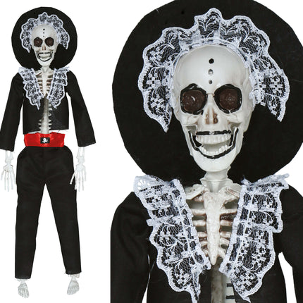 Bambola scheletro Mariachi 40 cm